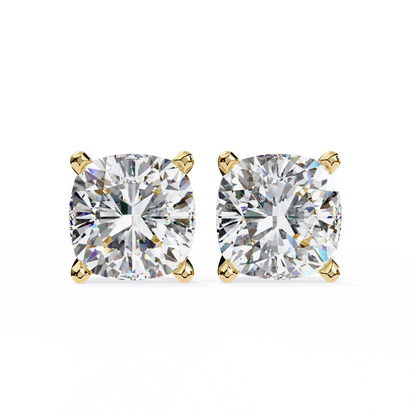 Vintage 2.33Ct Cushion Cut White Colorless Diamond Minimalist Classic Cluster Stud Earring Gift For Her