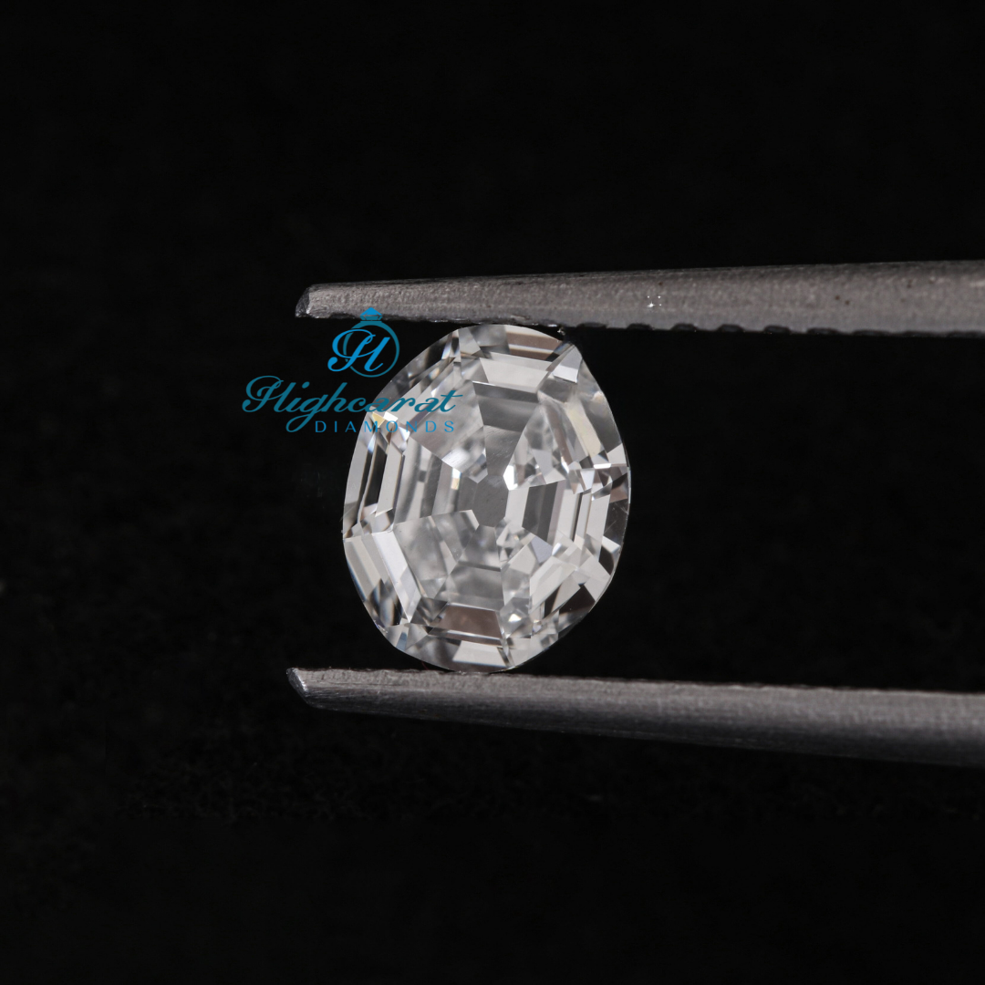 Alphabet O Shape Antique Diamond Unique White Colorless Lab Grown Delicate Vintage Diamond Use For Pendant