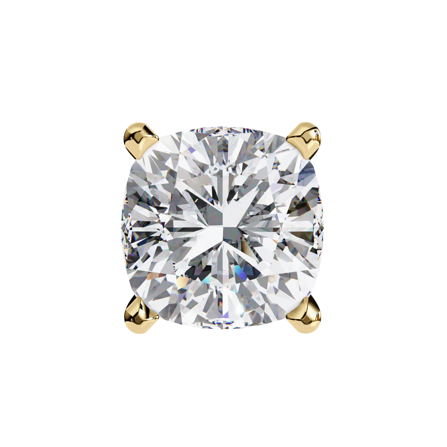 Vintage 2.33Ct Cushion Cut White Colorless Diamond Minimalist Classic Cluster Stud Earring Gift For Her