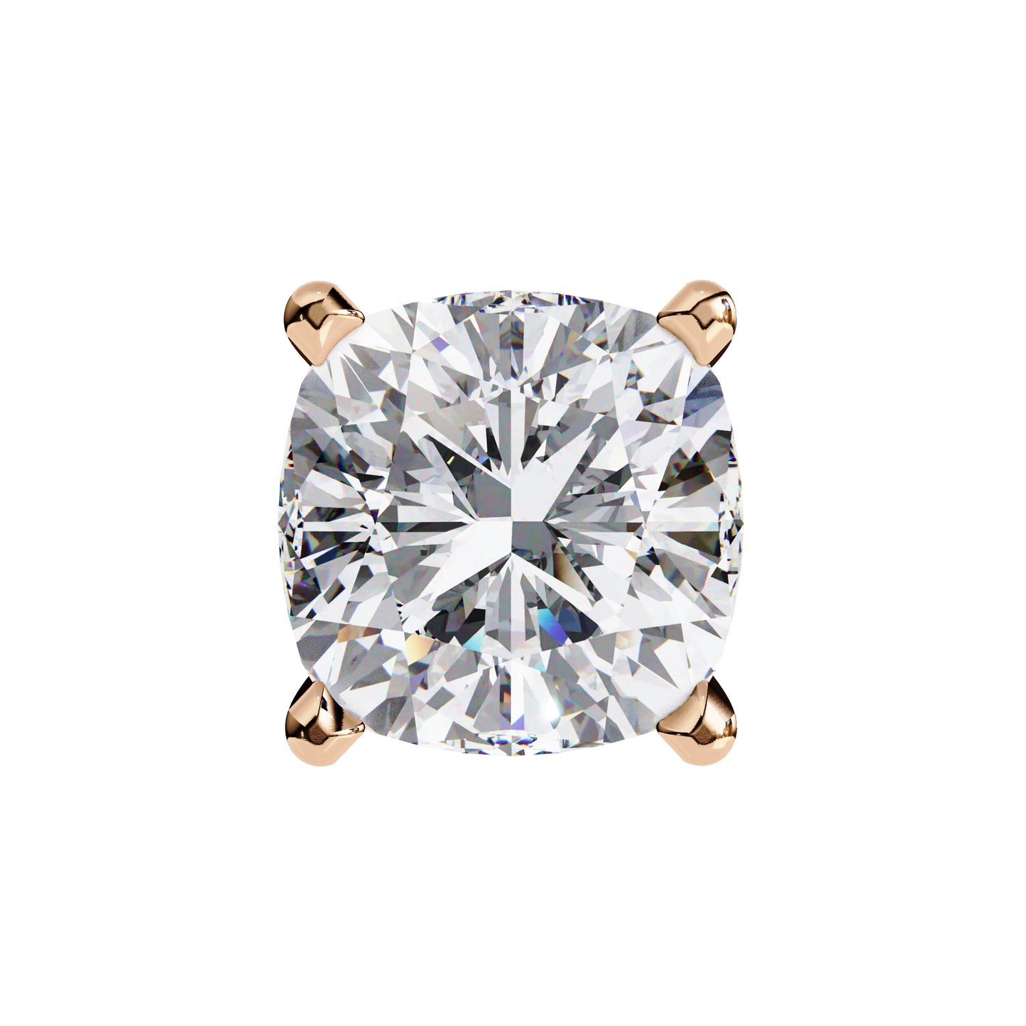 Vintage 2.33Ct Cushion Cut White Colorless Diamond Minimalist Classic Cluster Stud Earring Gift For Her