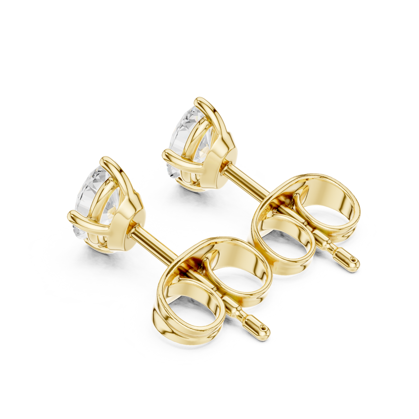 Oval Cut Lab Grown Diamond Solitaire 4 Prong Set Stud Earring
