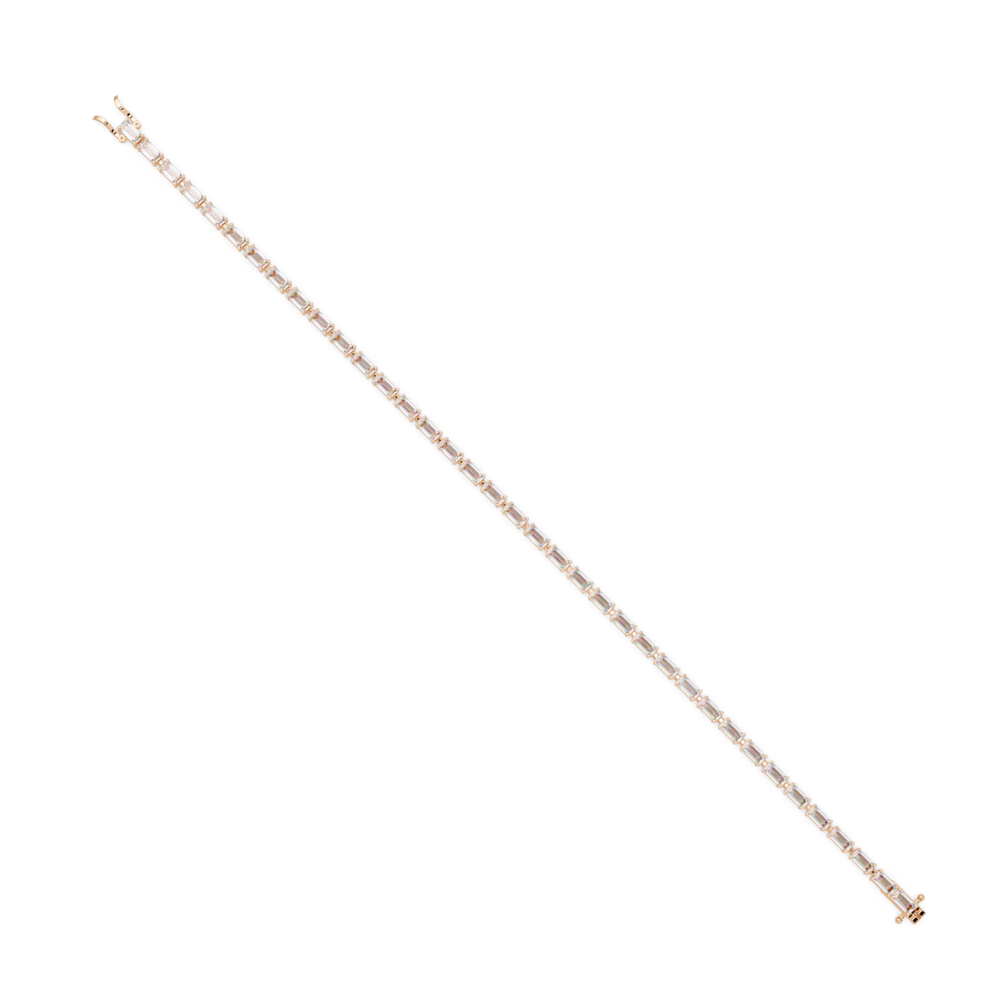 Emerald Cut Lab grown Diamond Tennis Bracelet