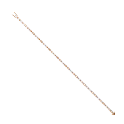 Emerald Cut Lab grown Diamond Tennis Bracelet