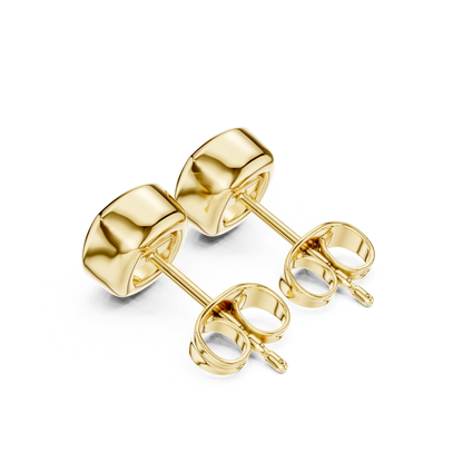 Cushion Cut Lab Grown Diamond Bezel Stud Earrings