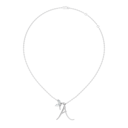 Unique Marquise Cut Diamond Pendant In 14K Solid Gold Personalized A Letter Jewelry - HIGHCARAT DIAMONDS