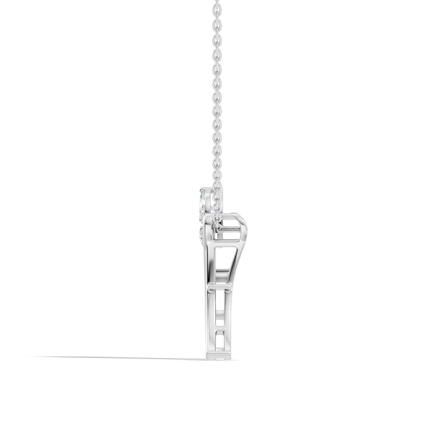 Unique Marquise Cut Diamond Pendant In 14K Solid Gold Personalized A Letter Jewelry - HIGHCARAT DIAMONDS