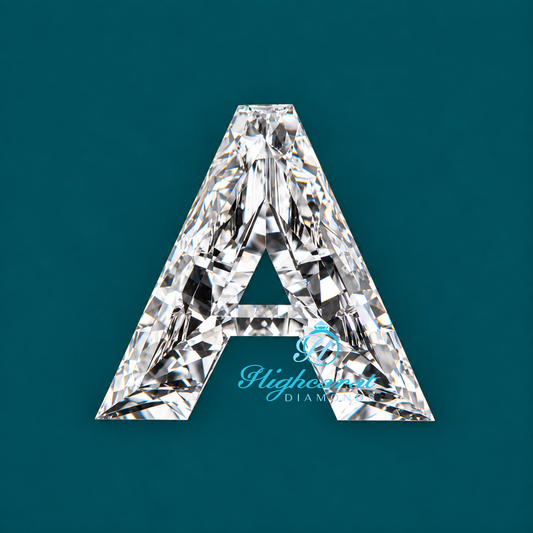 A letter shape lab grown diamond