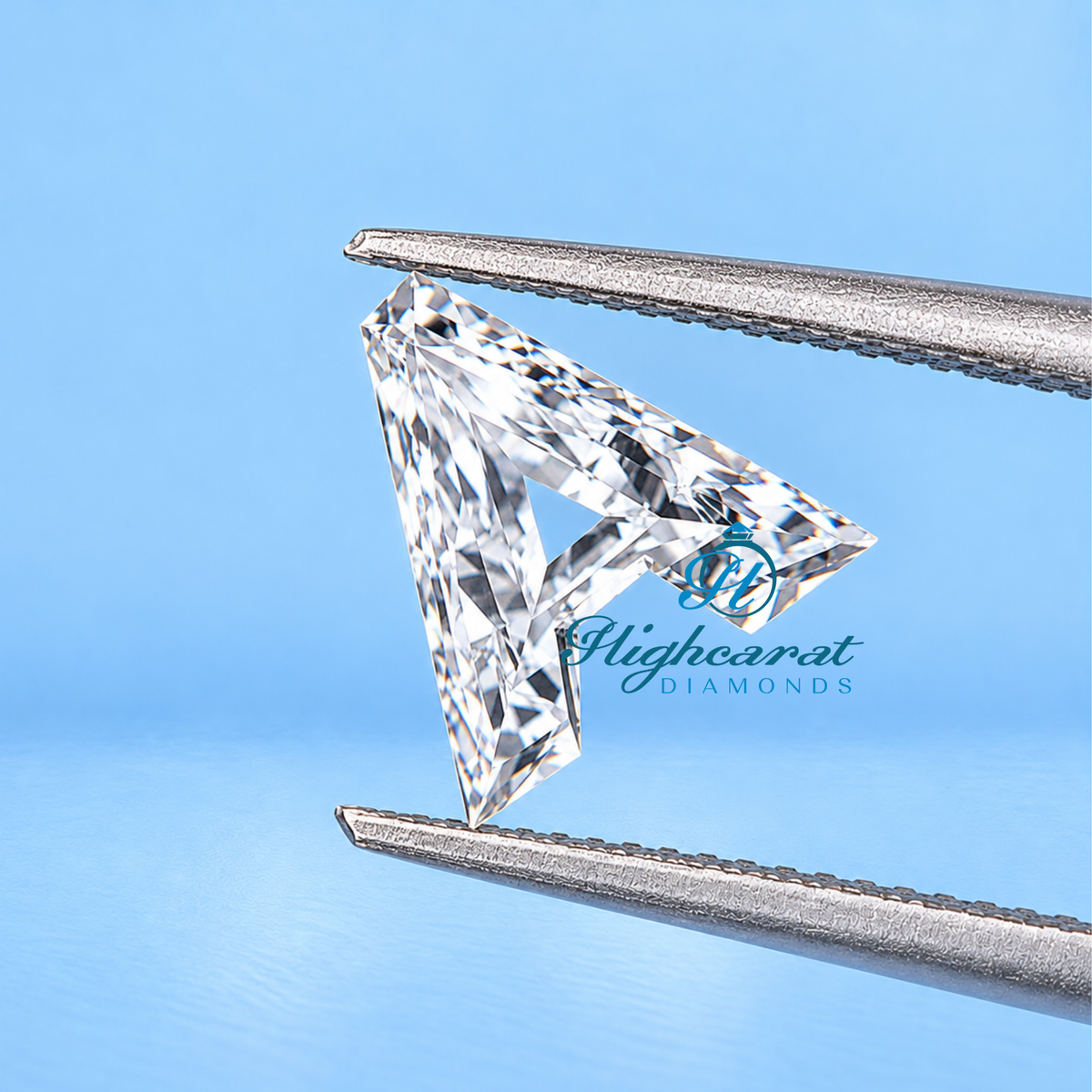 Letter shape fancy cut lab grown diamond