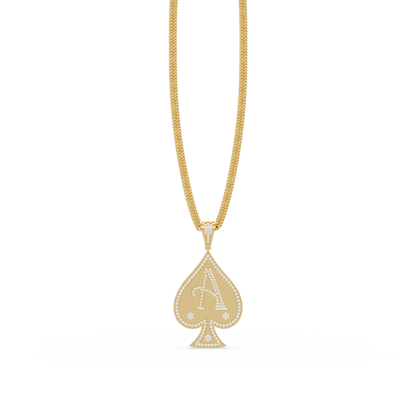 Ace Spade Lab Grown Diamond Pendant Necklace - HIGHCARAT DIAMONDS