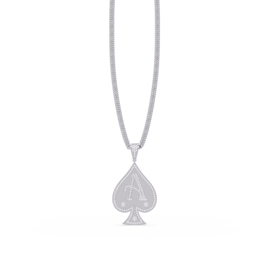 Ace Spade Lab Grown Diamond Pendant Necklace - HIGHCARAT DIAMONDS