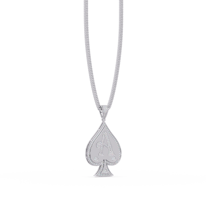 Ace Spade Lab Grown Diamond Pendant Necklace - HIGHCARAT DIAMONDS