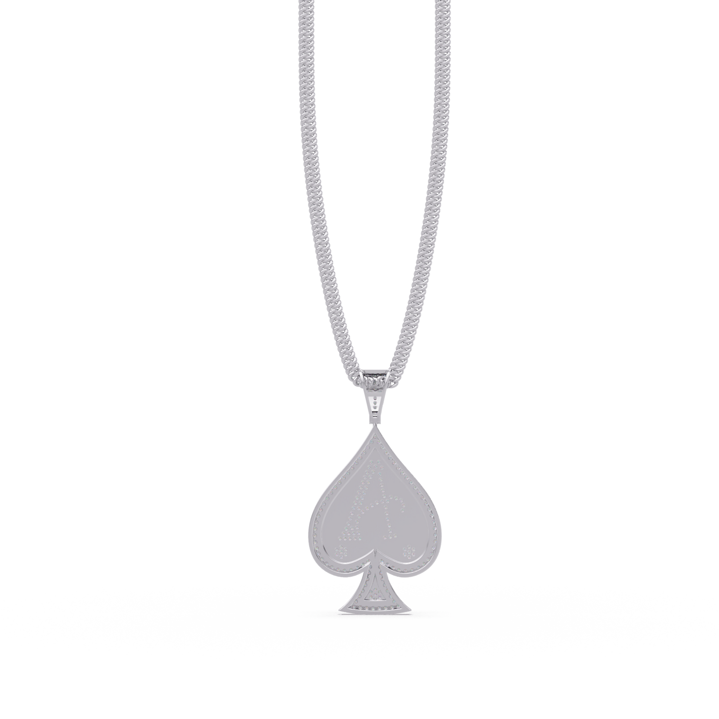 Ace Spade Lab Grown Diamond Pendant Necklace - HIGHCARAT DIAMONDS