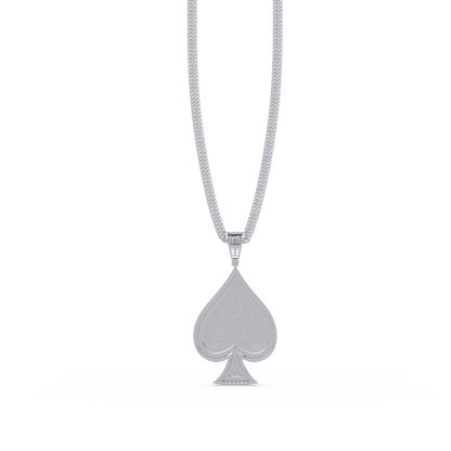 Ace Spade Lab Grown Diamond Pendant Necklace - HIGHCARAT DIAMONDS