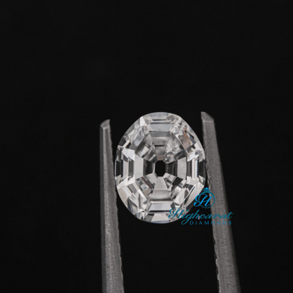 Alphabet O Shape Antique Cut Lab Grown Diamond featuring vintage inspired faceting and custom letter design