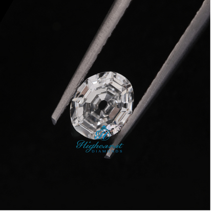 Precision Cut O Shape Antique Diamond featuring structured facets and smooth contours
