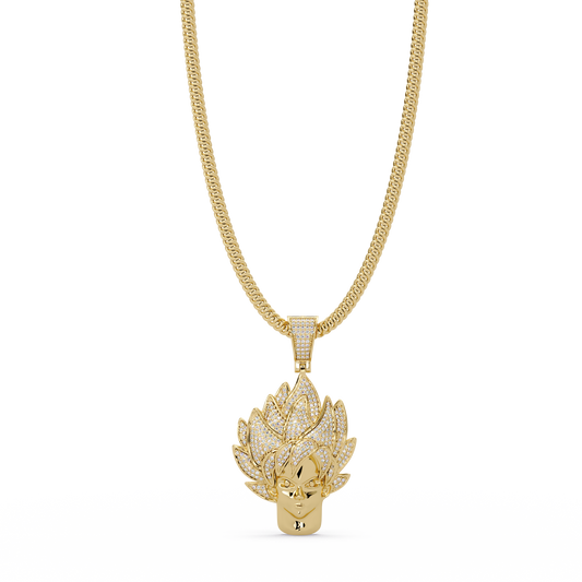 Anime Warrior Lab grown Diamond Pendant Necklace - HIGHCARAT DIAMONDS