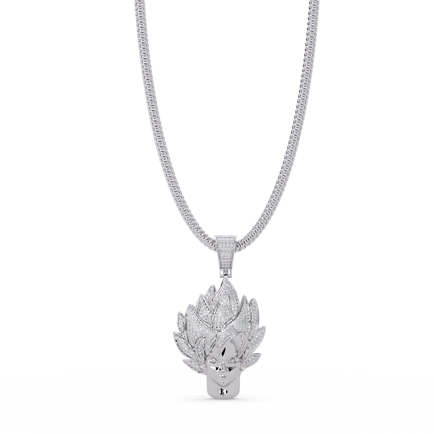 Anime Warrior Lab grown Diamond Pendant Necklace - HIGHCARAT DIAMONDS