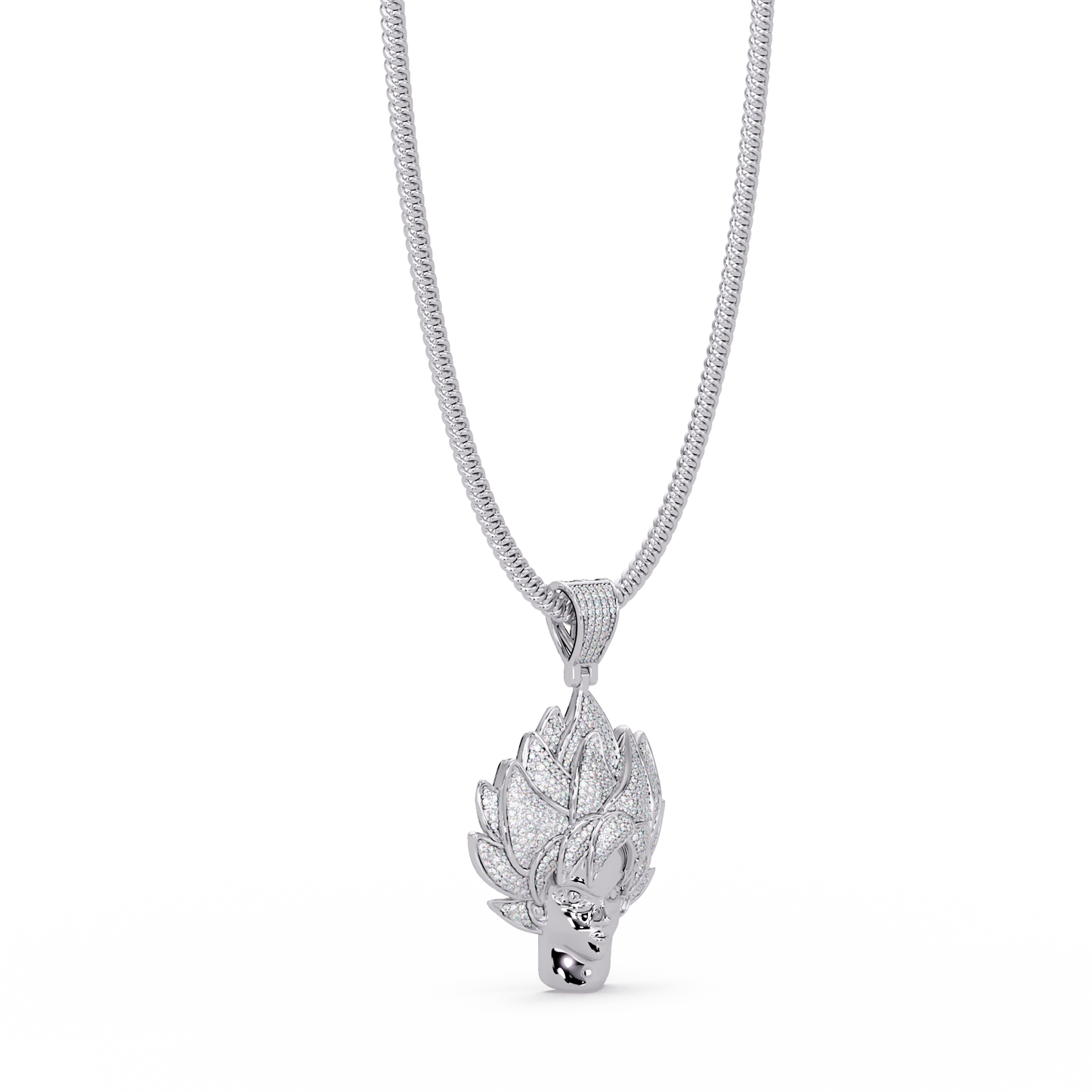 Anime Warrior Lab grown Diamond Pendant Necklace - HIGHCARAT DIAMONDS