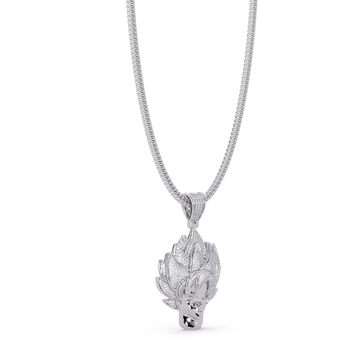 Anime Warrior Lab grown Diamond Pendant Necklace - HIGHCARAT DIAMONDS