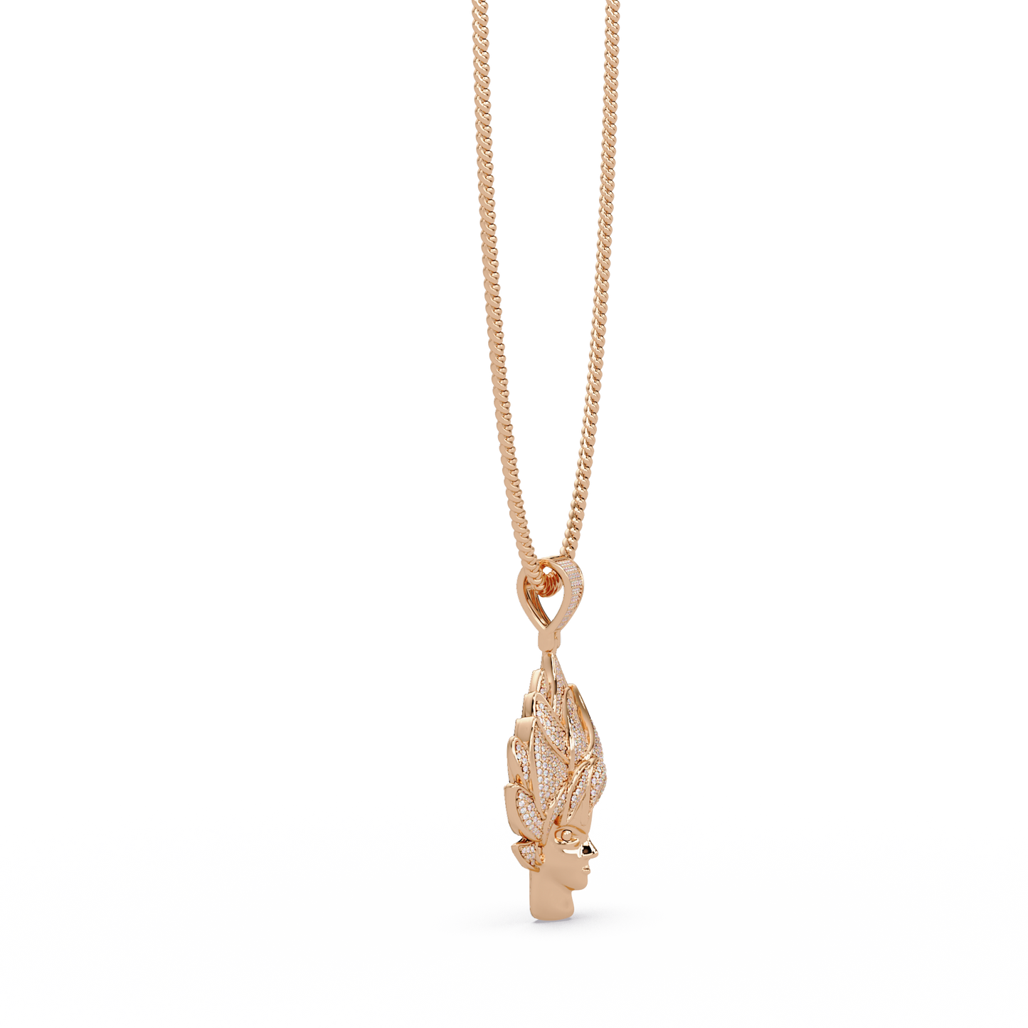 Anime Warrior Lab grown Diamond Pendant Necklace - HIGHCARAT DIAMONDS