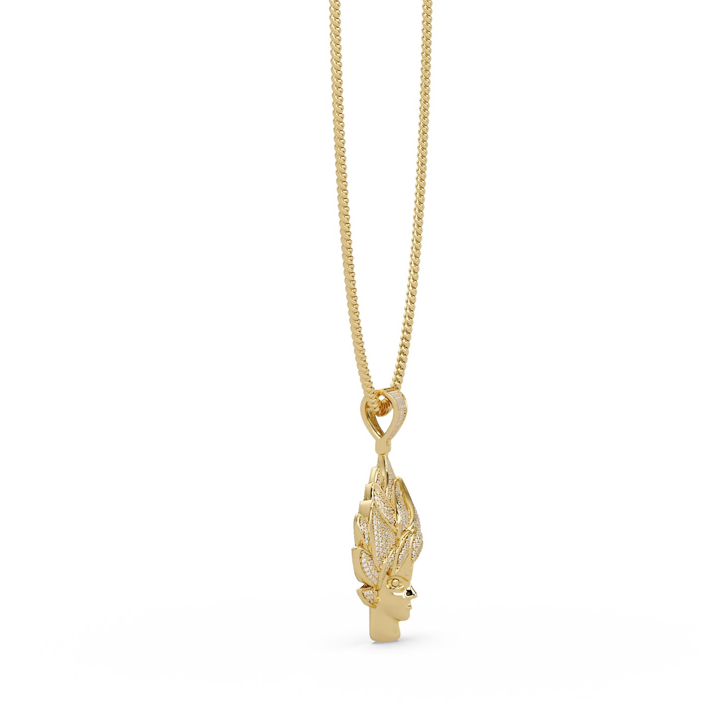 Anime Warrior Lab grown Diamond Pendant Necklace - HIGHCARAT DIAMONDS