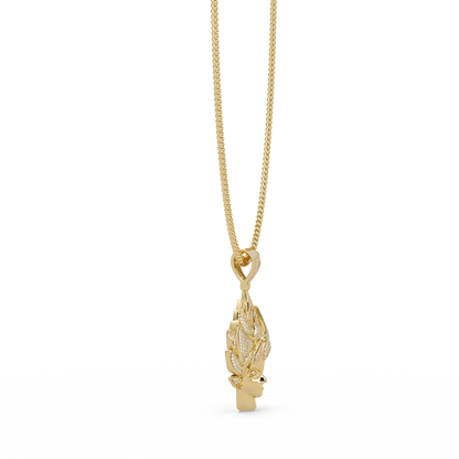 Anime Warrior Lab grown Diamond Pendant Necklace - HIGHCARAT DIAMONDS