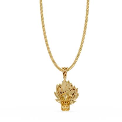 Anime Warrior Lab grown Diamond Pendant Necklace - HIGHCARAT DIAMONDS