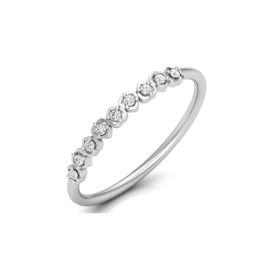 Anniversary Gift Ring For Her 14 KT Solid Rose Gold Diamond Band  Ring  For Your Love - HIGHCARAT DIAMONDS