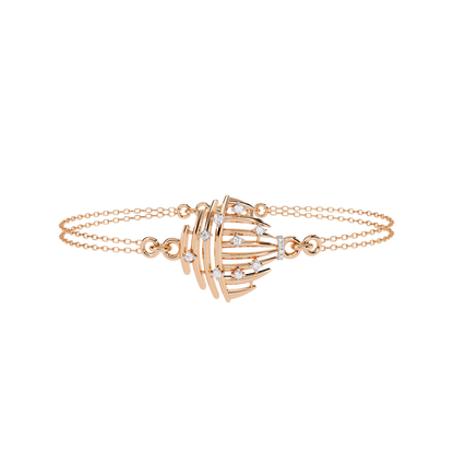 Antique 0.13Ct Round Cut White Colorless Lab Grown Diamond Vintage Dainty Party Wear Cuff Bracelet For Gift - HIGHCARAT DIAMONDS