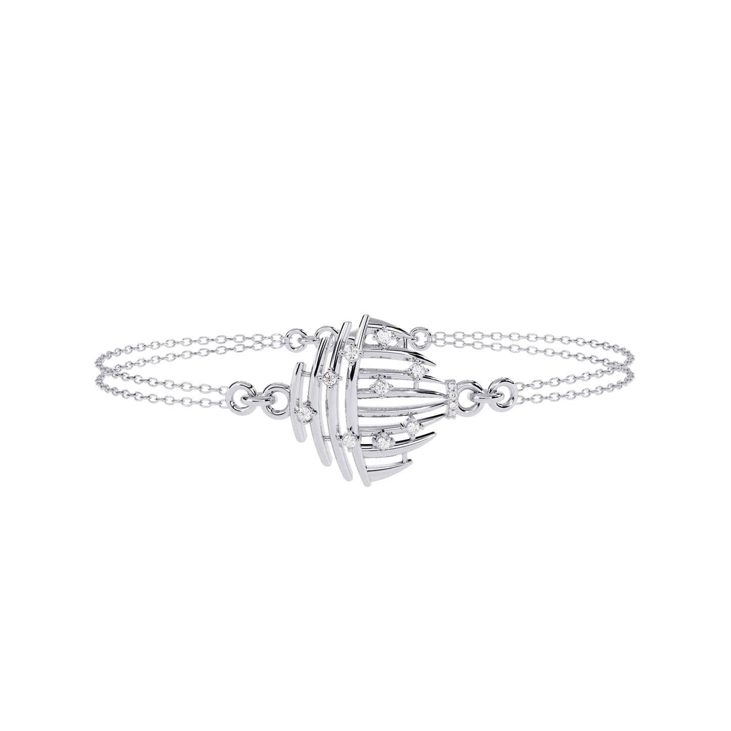Antique 0.13Ct Round Cut White Colorless Lab Grown Diamond Vintage Dainty Party Wear Cuff Bracelet For Gift - HIGHCARAT DIAMONDS