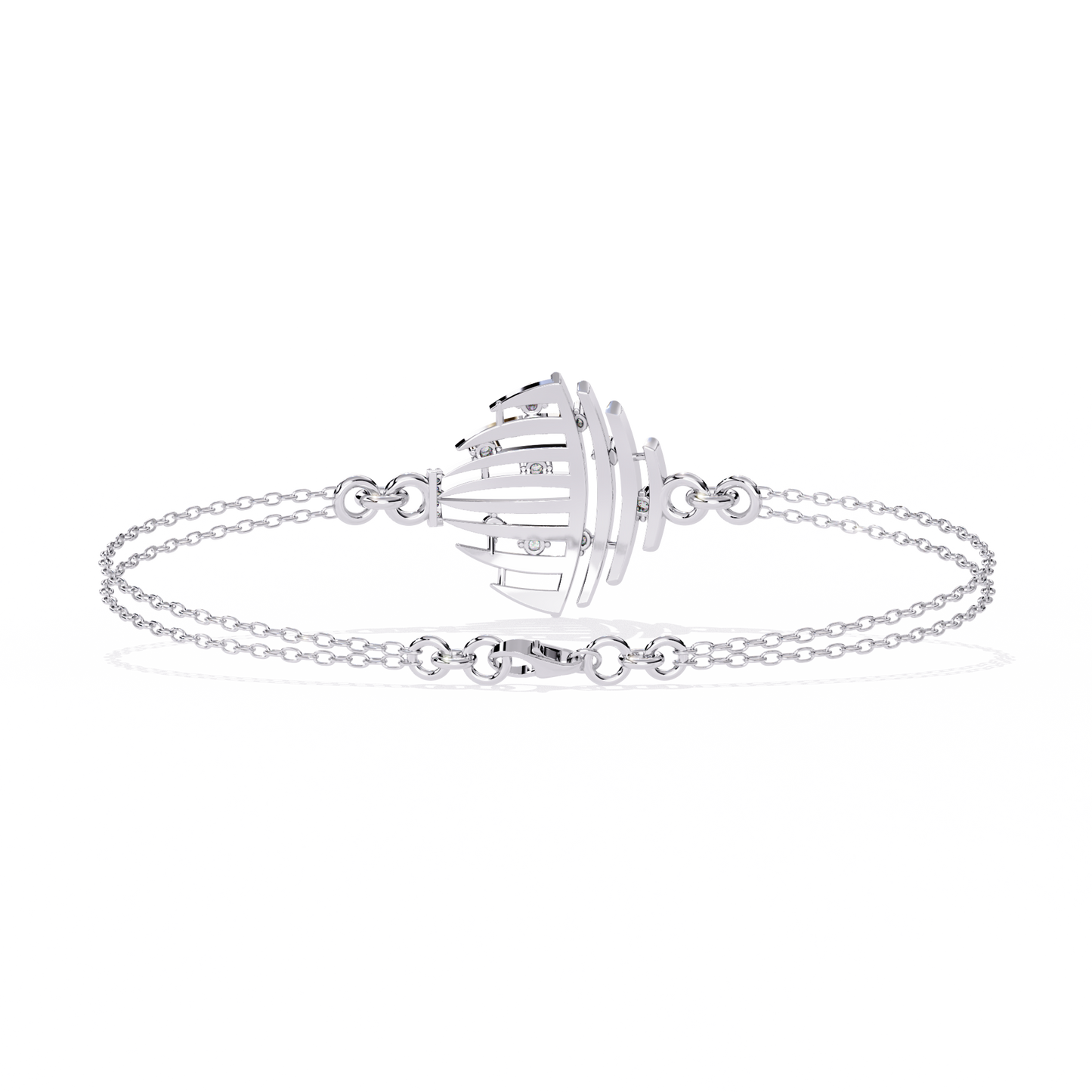Antique 0.13Ct Round Cut White Colorless Lab Grown Diamond Vintage Dainty Party Wear Cuff Bracelet For Gift - HIGHCARAT DIAMONDS