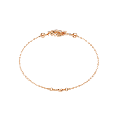 Antique 0.13Ct Round Cut White Colorless Lab Grown Diamond Vintage Dainty Party Wear Cuff Bracelet For Gift - HIGHCARAT DIAMONDS
