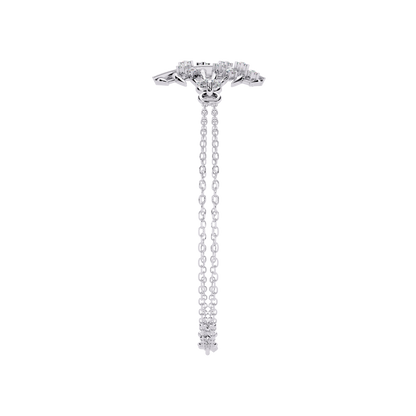 Antique 0.13Ct Round Cut White Colorless Lab Grown Diamond Vintage Dainty Party Wear Cuff Bracelet For Gift - HIGHCARAT DIAMONDS