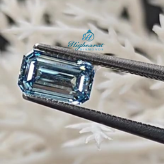 Elegant Emerald Cut Blue Fancy Loose Diamond Vintage Diamond Use For Custom Jewelry - HIGHCARAT DIAMONDS