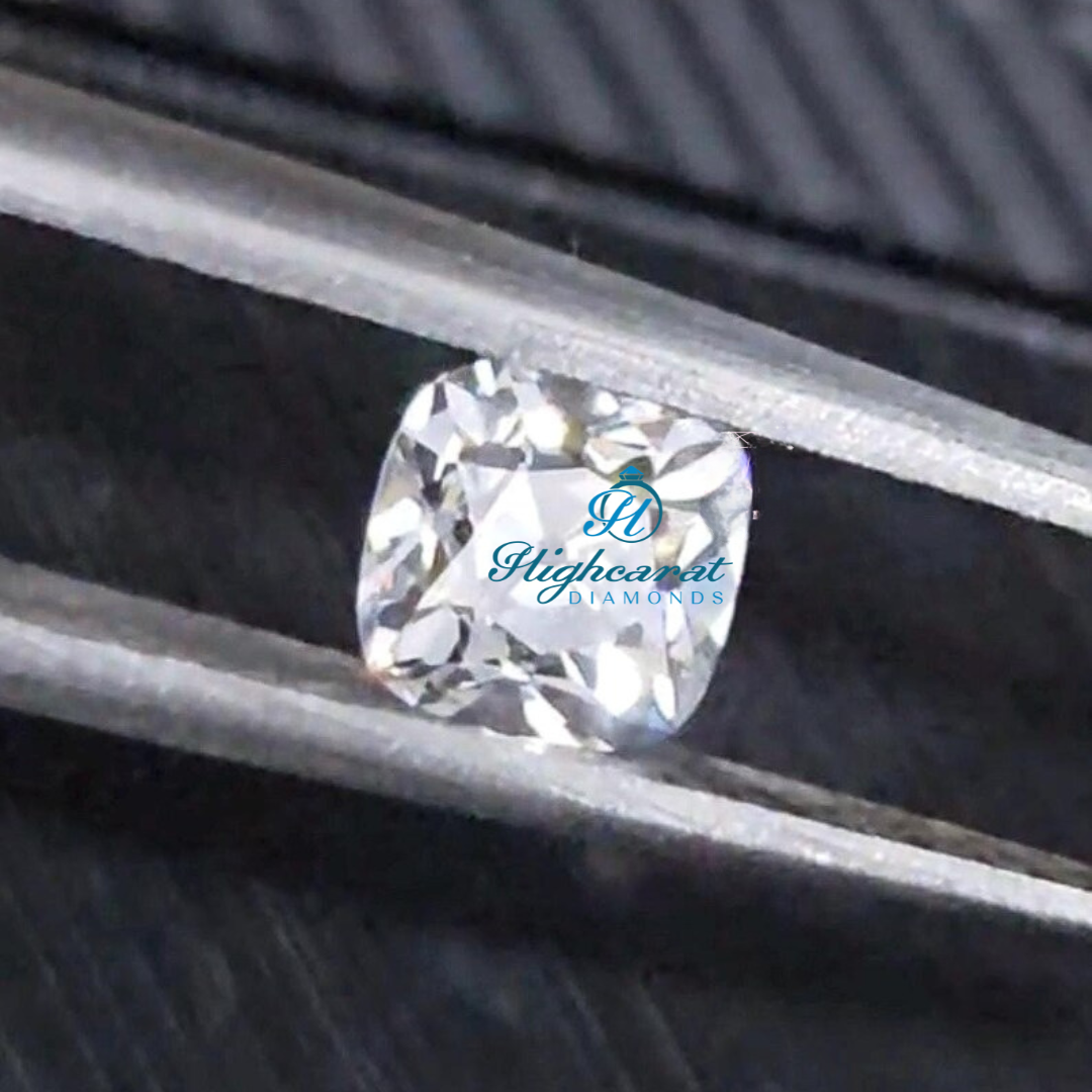 Loose Antique Cushion Diamond showcasing traditional Old Mine Cut brilliance and character