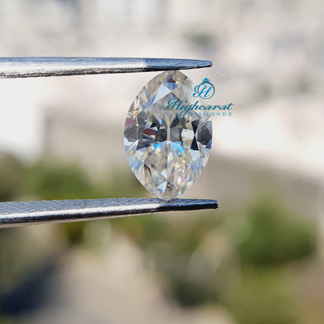 Loose Antique Marquise Diamond showcasing traditional cut structure and polished finish