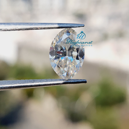 Loose Antique Marquise Diamond showcasing traditional cut structure and polished finish