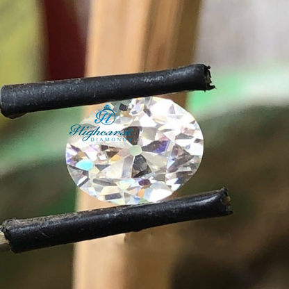Sustainable lab-grown Old Mine Oval Diamond gemstone for fine jewelry