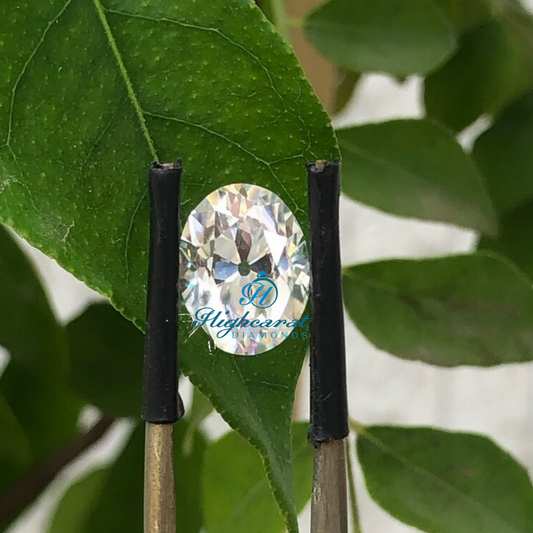 Lab-grown Old Mine Oval Cut Diamond ideal for engagement rings and heirloom designs