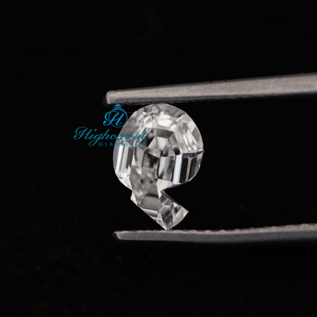 Exclusive Q Alphabet Cut Diamond High Sparkle Engagement Jewelry For Daily Wear - HIGHCARAT DIAMONDS