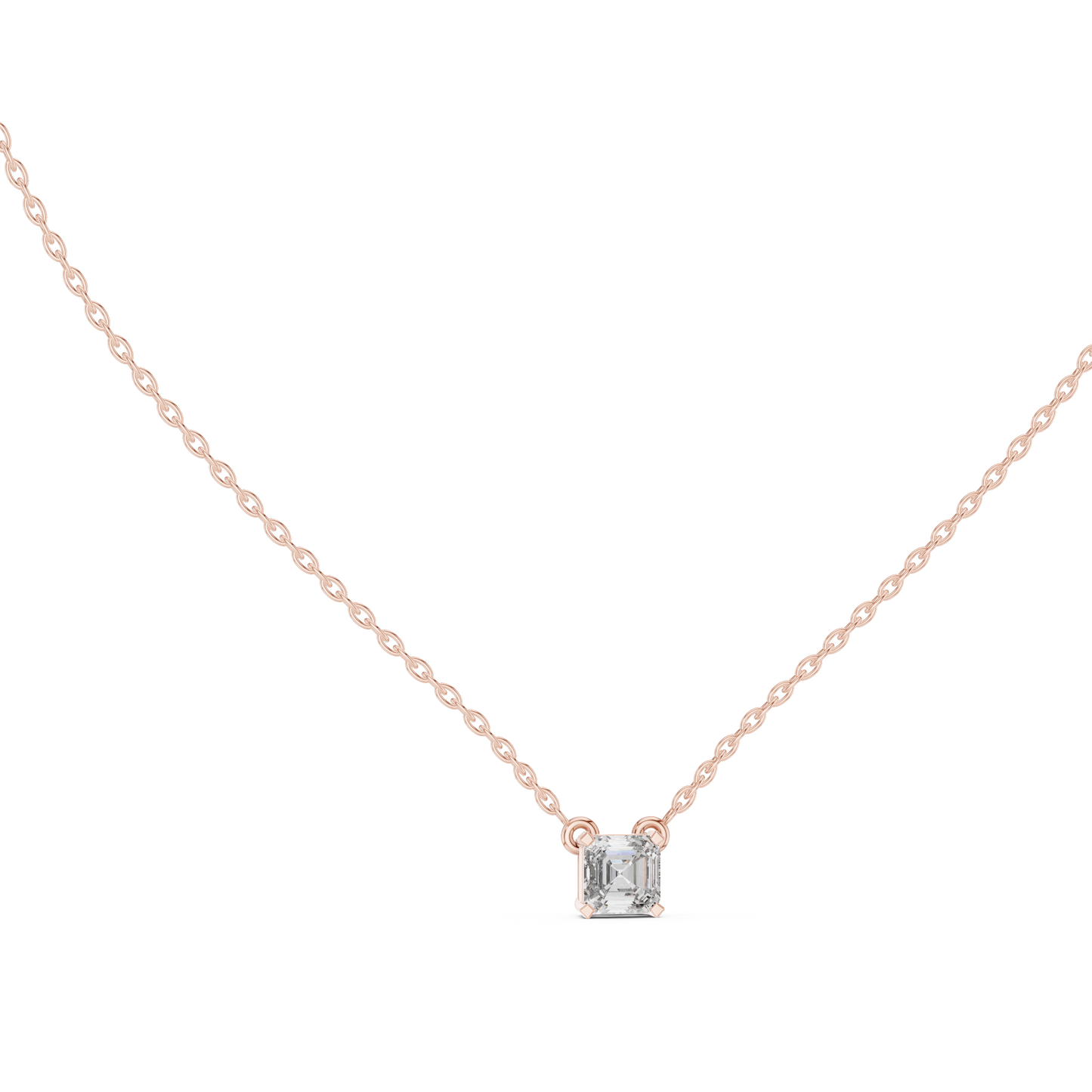 Elegance Emerald Square Shape Lab Grown Unique Shining Diamond Pendant For Occasional Wear - HIGHCARAT DIAMONDS