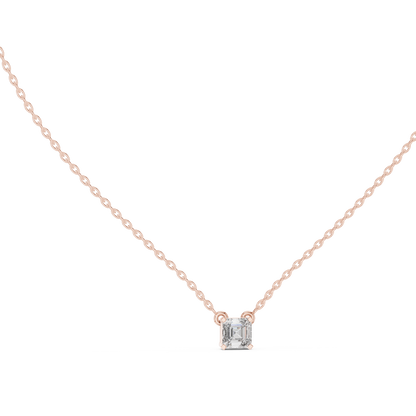 Elegance Emerald Square Shape Lab Grown Unique Shining Diamond Pendant For Occasional Wear - HIGHCARAT DIAMONDS