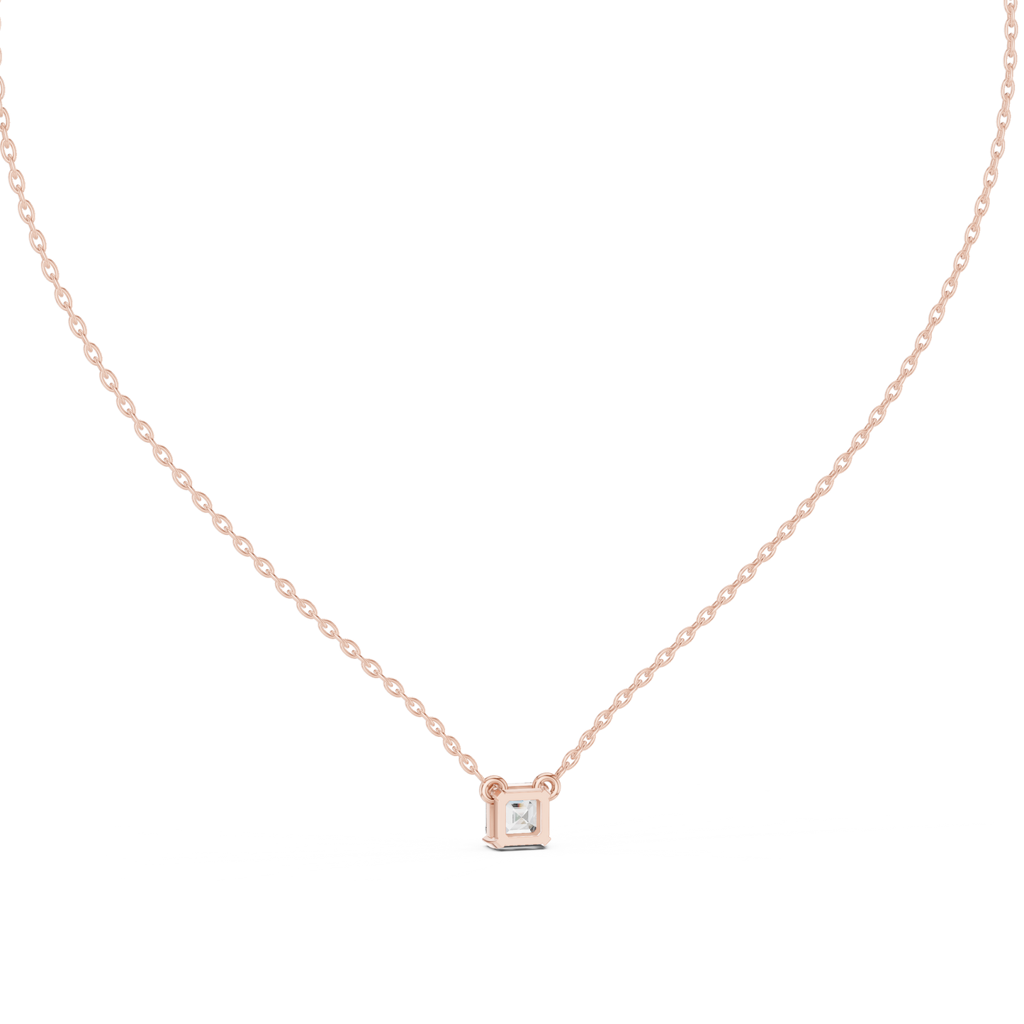 Elegance Emerald Square Shape Lab Grown Unique Shining Diamond Pendant For Occasional Wear - HIGHCARAT DIAMONDS
