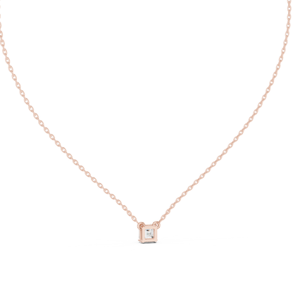 Elegance Emerald Square Shape Lab Grown Unique Shining Diamond Pendant For Occasional Wear - HIGHCARAT DIAMONDS