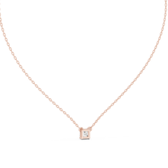 Elegance Emerald Square Shape Lab Grown Unique Shining Diamond Pendant For Occasional Wear - HIGHCARAT DIAMONDS
