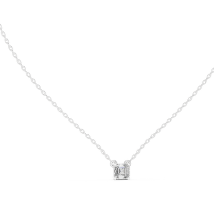 Elegance Emerald Square Shape Lab Grown Unique Shining Diamond Pendant For Occasional Wear - HIGHCARAT DIAMONDS