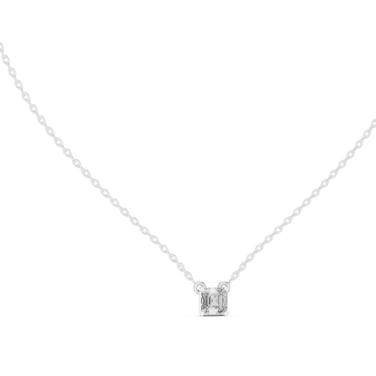 Elegance Emerald Square Shape Lab Grown Unique Shining Diamond Pendant For Occasional Wear - HIGHCARAT DIAMONDS