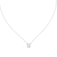 Elegance Emerald Square Shape Lab Grown Unique Shining Diamond Pendant For Occasional Wear - HIGHCARAT DIAMONDS