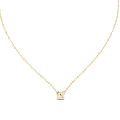 Elegance Emerald Square Shape Lab Grown Unique Shining Diamond Pendant For Occasional Wear - HIGHCARAT DIAMONDS