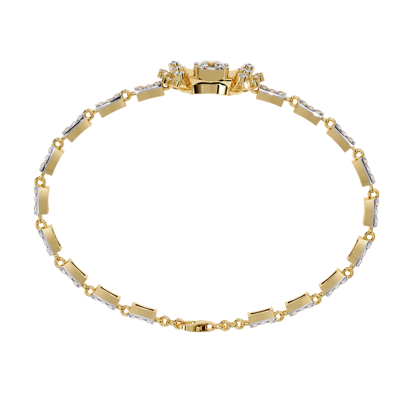 1.65Ct Princess And Round Cut Diamond Antique Elegant Delicate Stunning Perfect Tennis Bridesmaid Bracelet